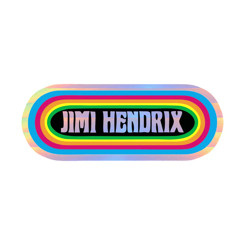 Jimi Hendrix Holographic Vinyl Decal - Custom Size