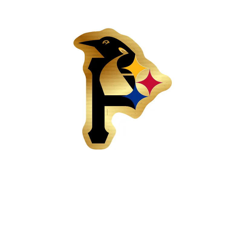 Pittsburgh Sports Gold Chrome Vinyl Sticker - Custom Size