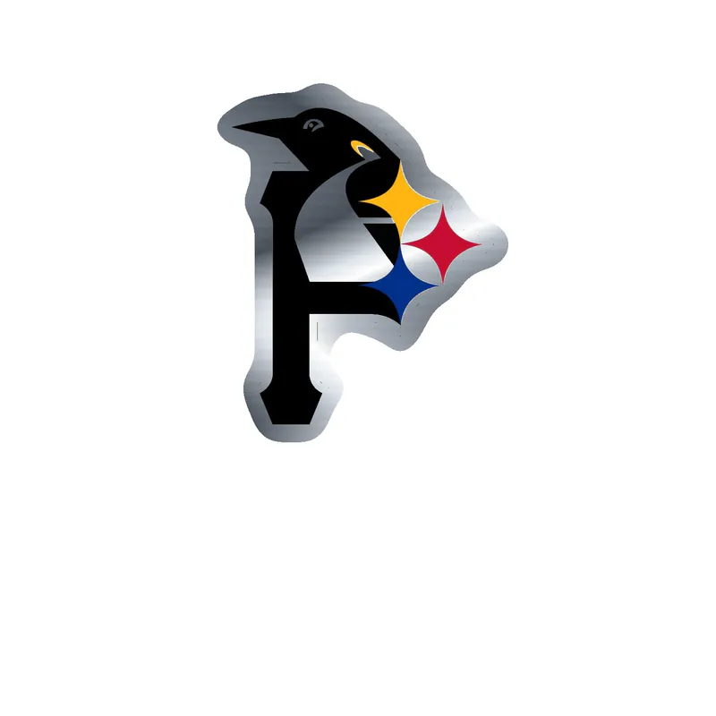 Pittsburgh Sports Silver Chrome Vinyl Sticker - Custom Size