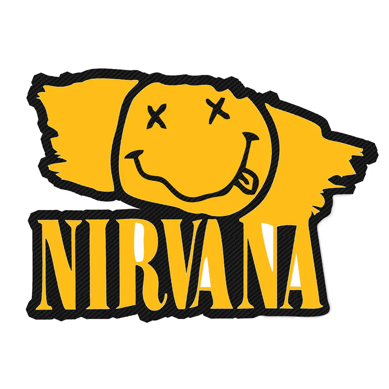 Nirvana Carbon Fiber Vinyl Decal - Custom Size