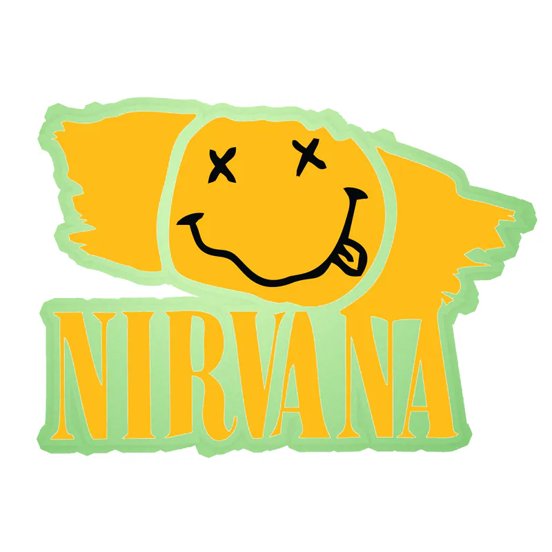 Nirvana Glow in the Dark Vinyl Decal - Custom Size