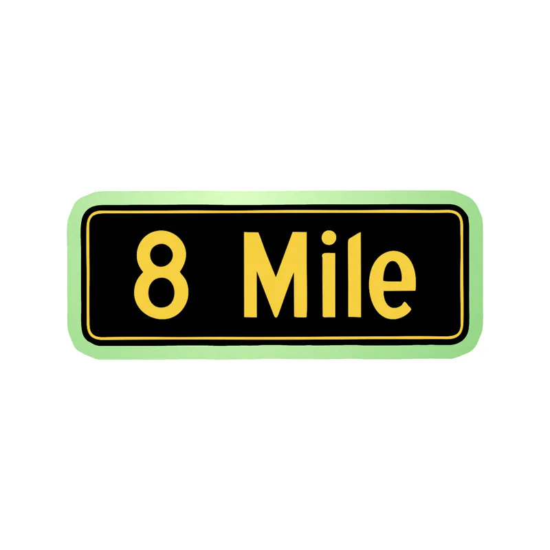 Eminem - 8 Mile - Glow in the Dark Vinyl Sticker - Custom Size
