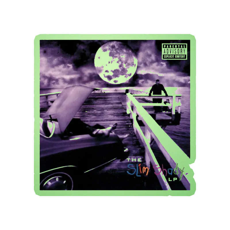 Eminem - The Slim Shady LP Album Cover - Glow in the Dark Vinyl Sticker - Custom Size