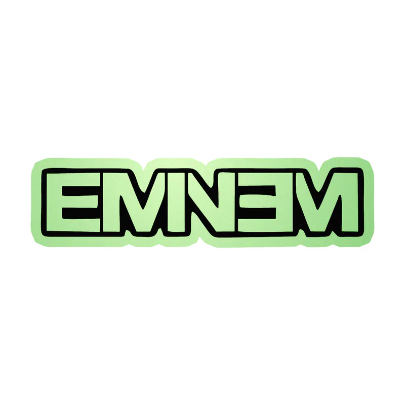 Eminem - Name 3 - Glow in the Dark Vinyl Sticker - Custom Size