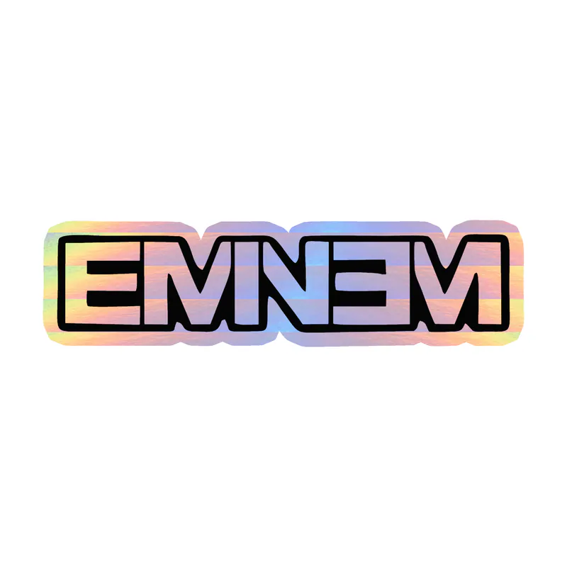 Eminem - Name 3 - Holographic Vinyl Sticker - Custom Size
