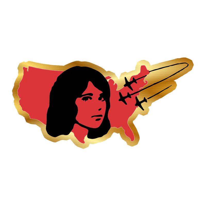 Tv Girl - U.S. Tour 2 - Gold Chrome Vinyl Sticker - Custom Size