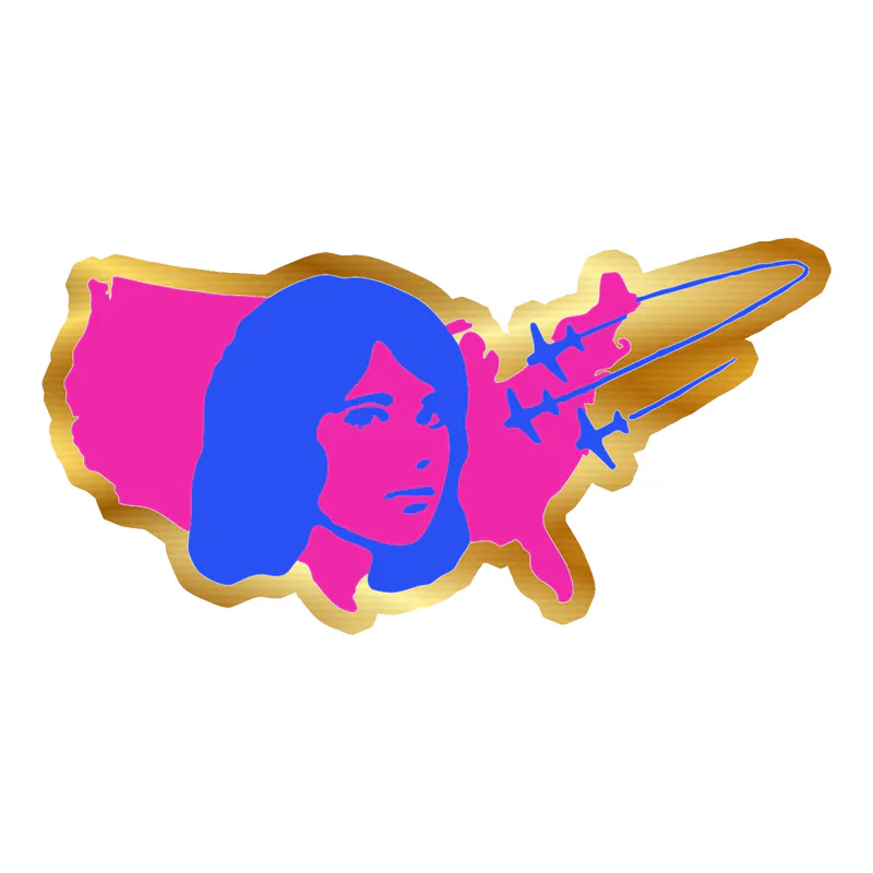 Tv Girl - U.S. Tour 3 - Gold Chrome Vinyl Sticker - Custom Size