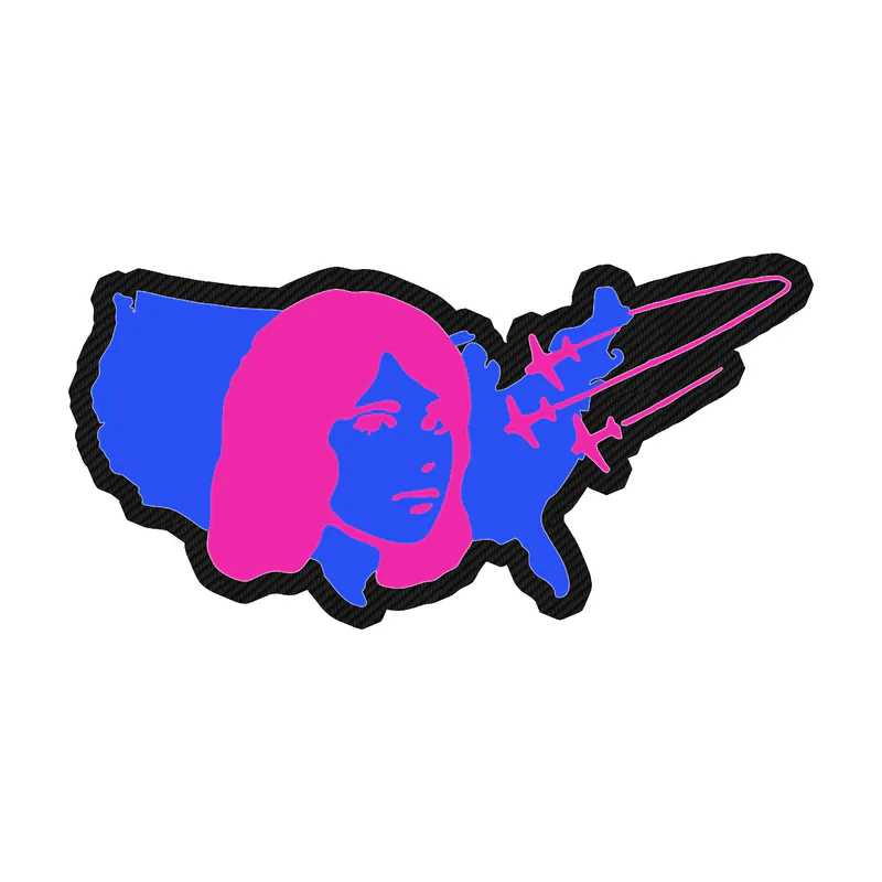 Tv Girl - U.S. Tour 4 - Carbon Fiber Vinyl Sticker - Custom Size