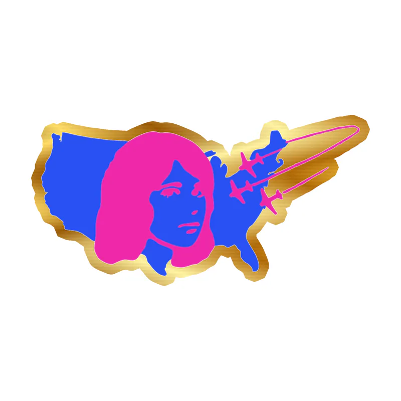 Tv Girl - U.S. Tour 4 - Gold Chrome Vinyl Sticker - Custom Size