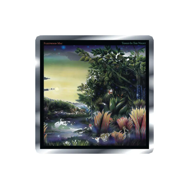 Fleetwood Mac - Tango In The Night Album Cover - Silver Chrome Vinyl Sticker - Custom Size