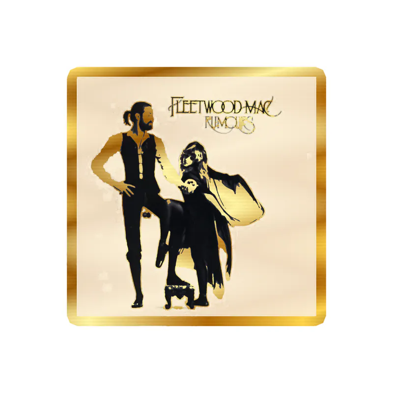 Fleetwood Mac - Rumors Album Cover - Gold Chrome Vinyl Sticker - Custom Size