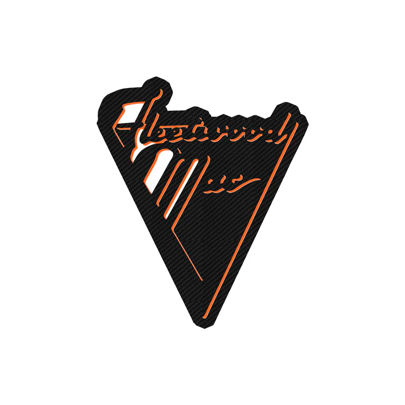Fleetwood Mac - Name 2 - Carbon Fiber Vinyl Sticker - Custom Size