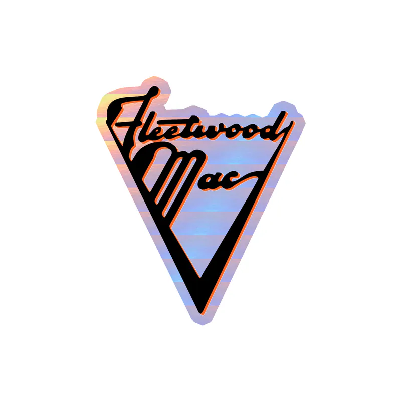 Fleetwood Mac - Name 2 - Holographic Vinyl Sticker - Custom Size