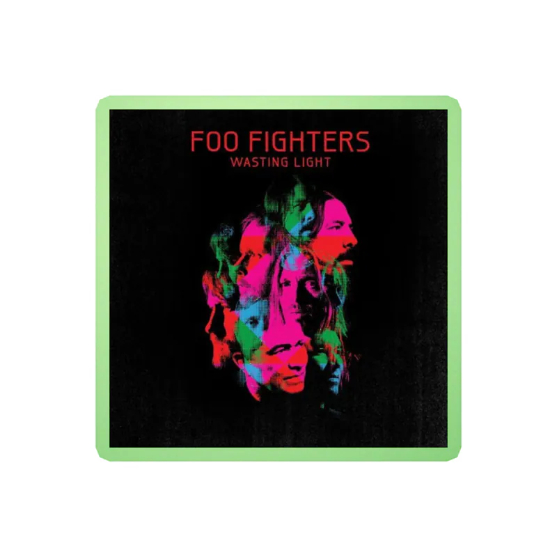 Foo Fighters - Wasting Light Album Cover - Glow in the Dark Vinyl Sticker - Custom Size