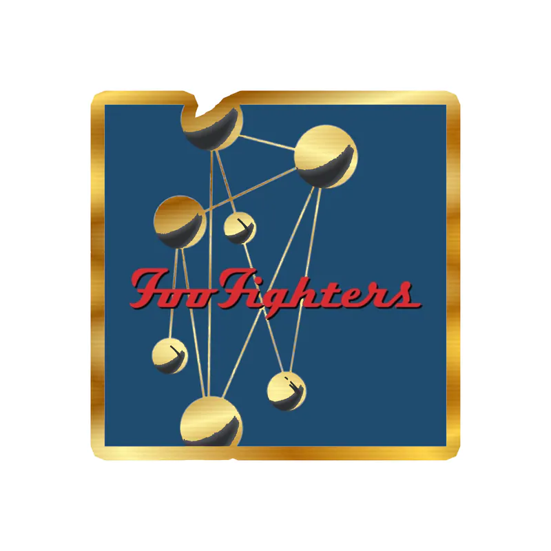 Foo Fighters - The Colour And The Shape Album Cover - Gold Chrome Vinyl Sticker - Custom Size