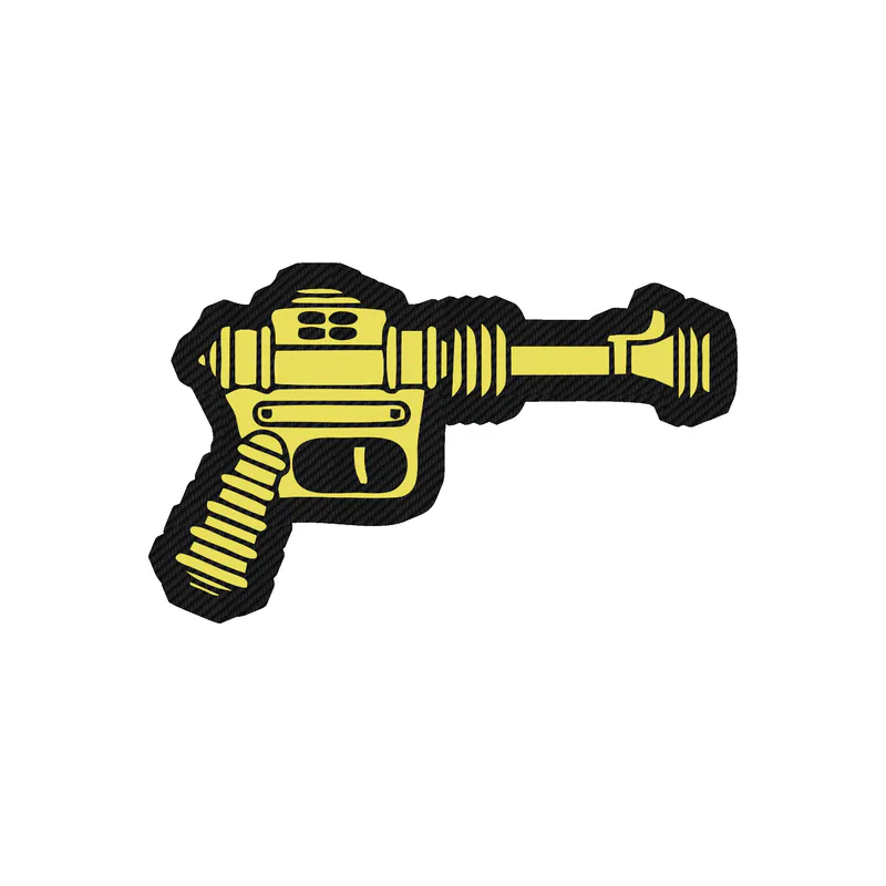 Foo Fighters - Ray Gun - Carbon Fiber Vinyl Sticker - Custom Size