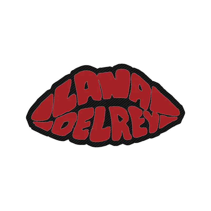 Lana Del Rey - Lips - Carbon Fiber Vinyl Sticker - Custom Size