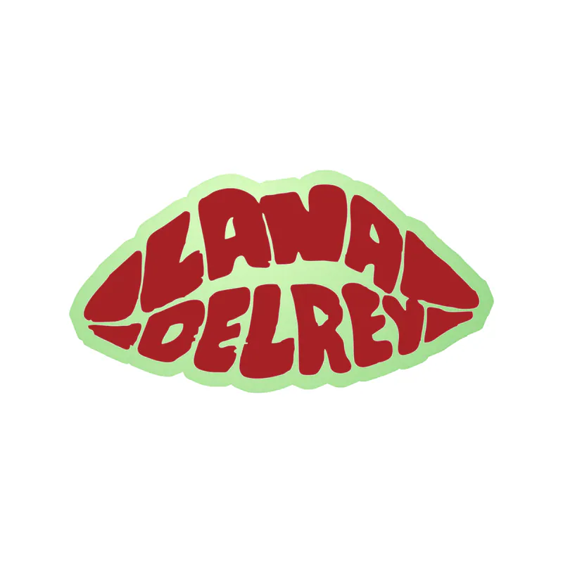 Lana Del Rey - Lips - Glow in the Dark Vinyl Sticker - Custom Size