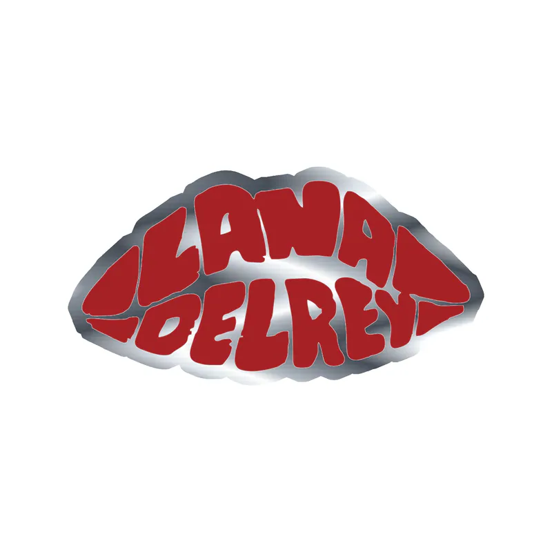 Lana Del Rey - Lips - Silver Chrome Vinyl Sticker - Custom Size