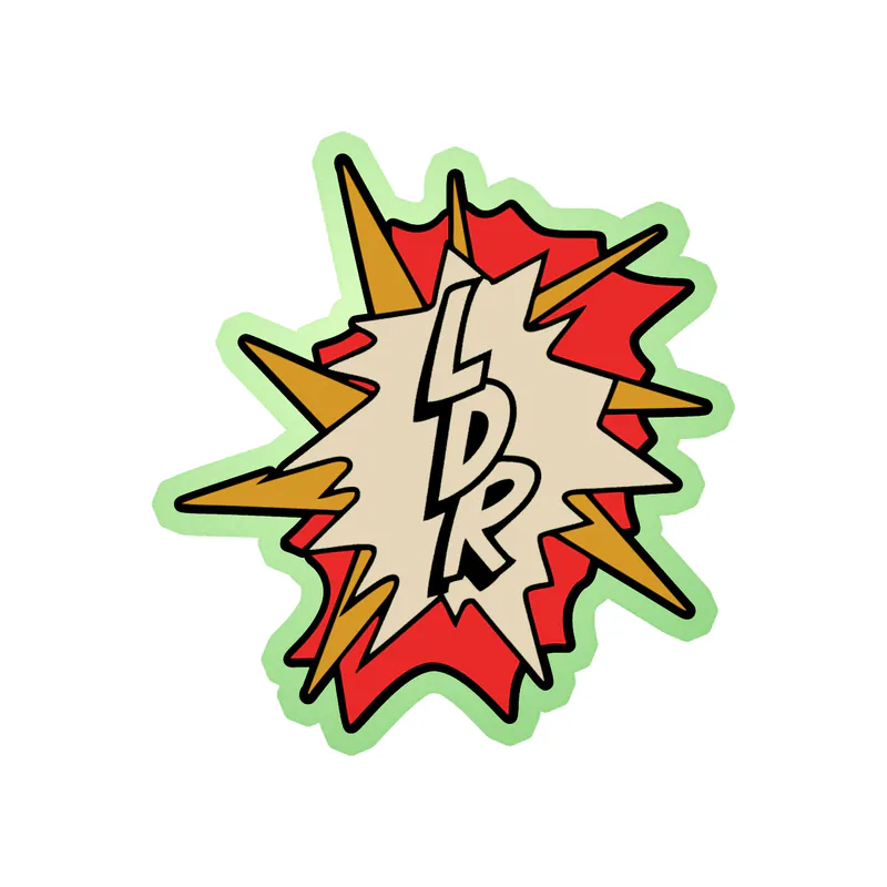 Lana Del Rey - LDR - Glow in the Dark Vinyl Sticker - Custom Size