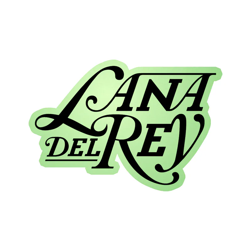 Lana Del Rey - Name in Black - Glow in the Dark Vinyl Sticker - Custom Size