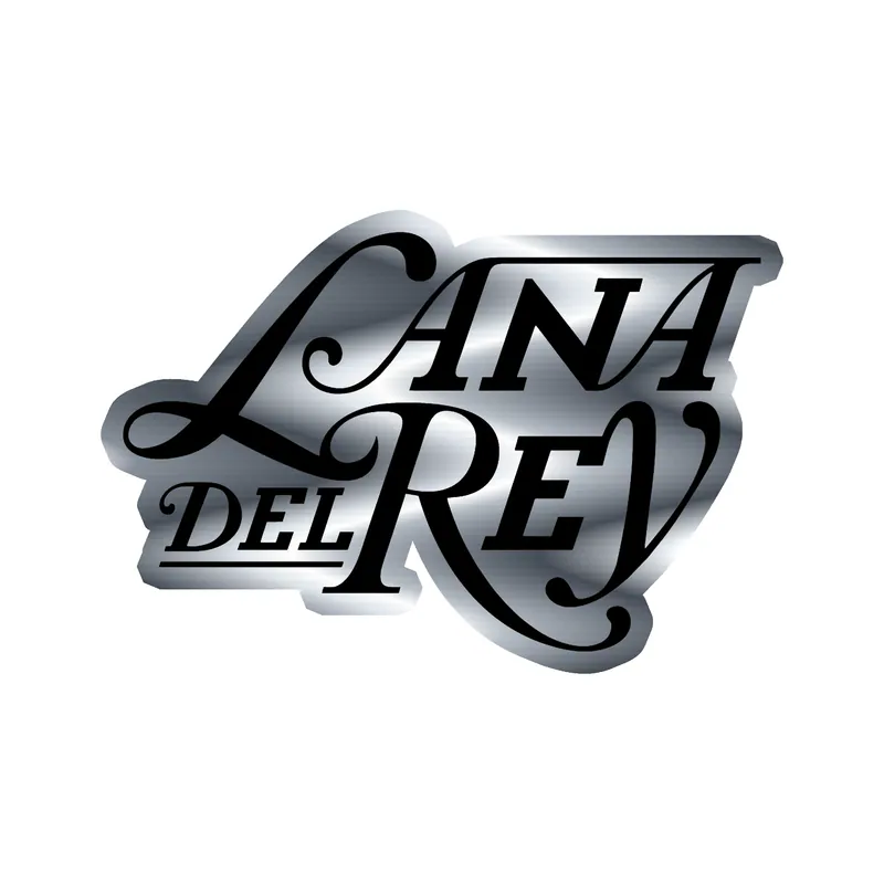 Lana Del Rey - Name in Black - Silver Chrome Vinyl Sticker - Custom Size