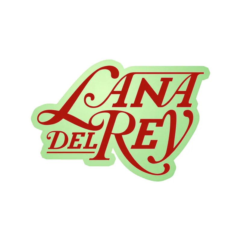 Lana Del Rey - Name in Red - Glow in the Dark Vinyl Sticker - Custom Size