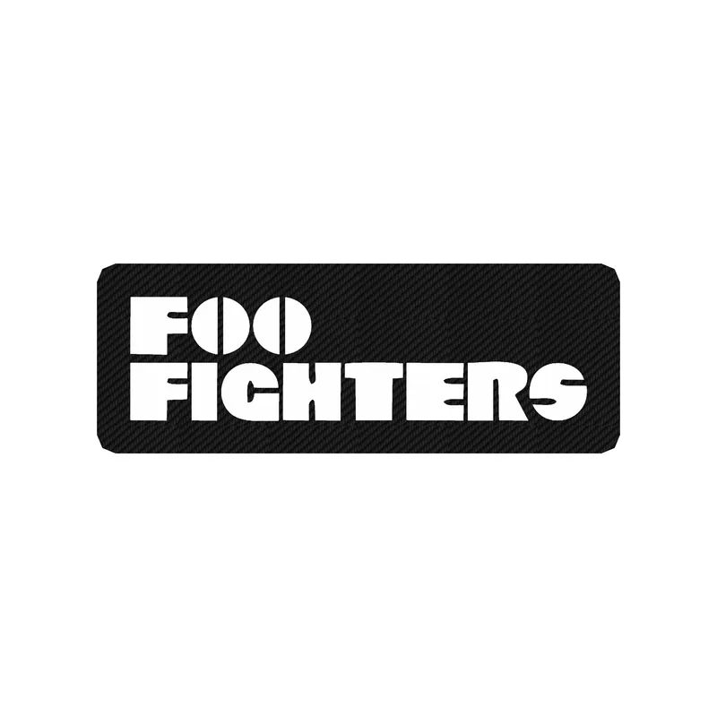 Foo Fighters - Name 2 - Carbon Fiber Vinyl Sticker - Custom Size