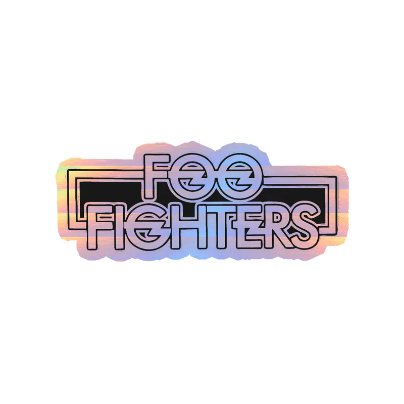 Foo Fighters - Name 3 - Holographic Vinyl Sticker - Custom Size