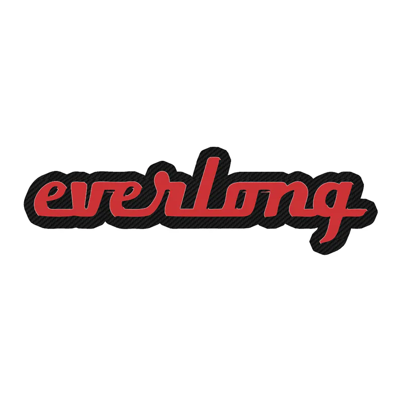 Foo Fighters - Everlong- Carbon Fiber Vinyl Sticker - Custom Size