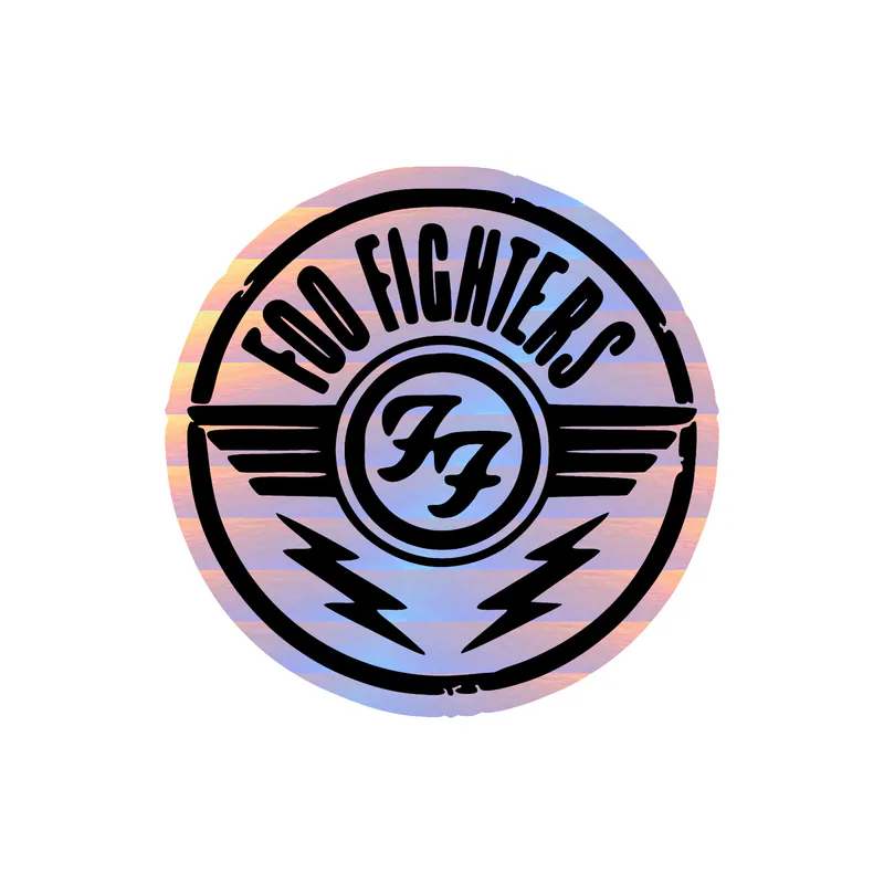 Foo Fighters - Logo - Holographic Vinyl Sticker - Custom Size
