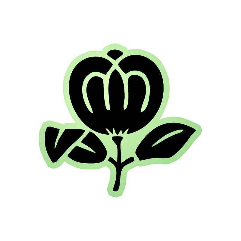 Fleetwood Mac - Flower - Glow in the Dark Vinyl Sticker - Custom Size