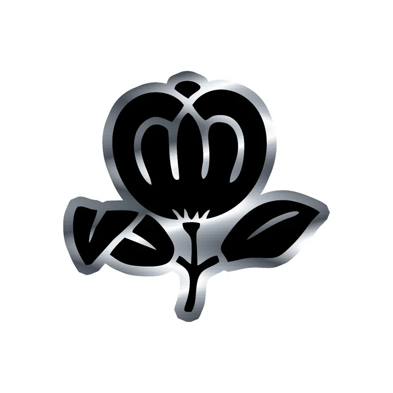 Fleetwood Mac - Flower - Silver Chrome Vinyl Sticker - Custom Size