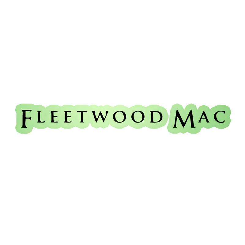 Fleetwood Mac - Name - Glow in the Dark Vinyl Sticker - Custom Size