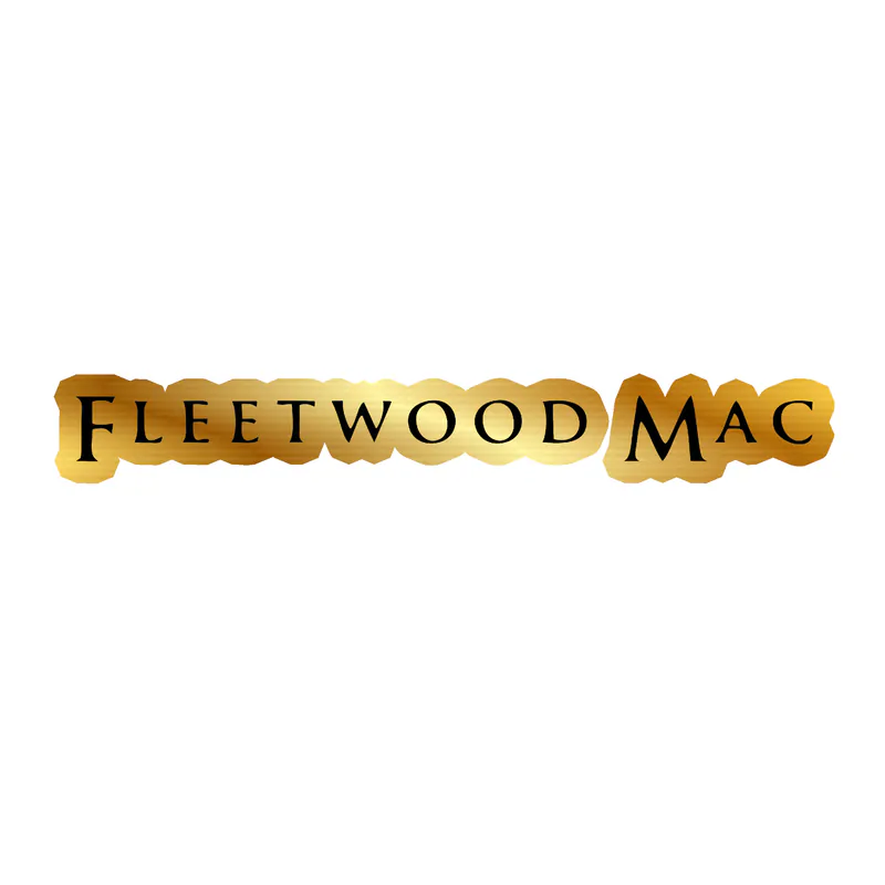 Fleetwood Mac - Name - Gold Chrome Vinyl Sticker - Custom Size