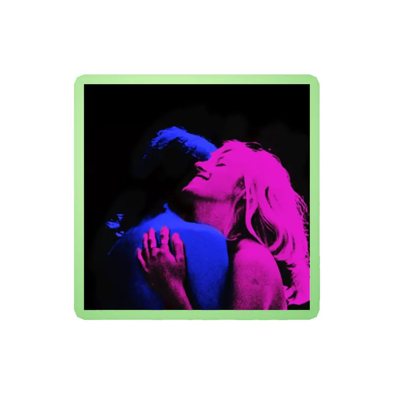 Tv Girl - French Exit Album Cover in Pink And Blue - Glow in the Dark Vinyl Sticker - Custom Size