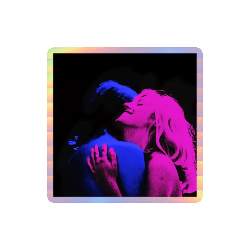 Tv Girl - French Exit Album Cover in Pink And Blue - Holographic Vinyl Sticker - Custom Size