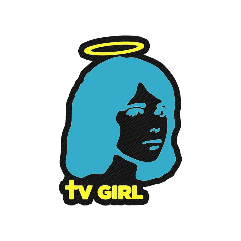 Tv Girl - Angel Girl - Carbon Fiber Vinyl Sticker - Custom Size