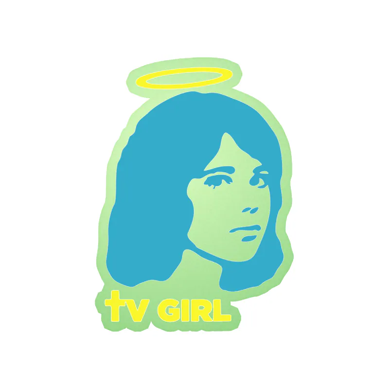 Tv Girl - Angel Girl - Glow in the Dark Vinyl Sticker - Custom Size