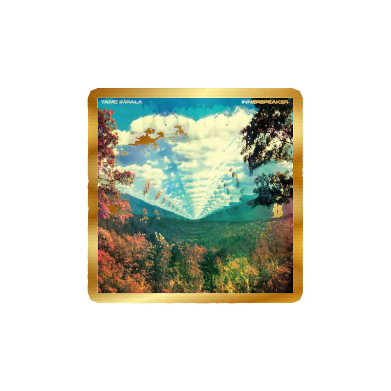 Tame Impala - InnerSpeaker Album Cover - Gold Chrome Vinyl Sticker - Custom Size