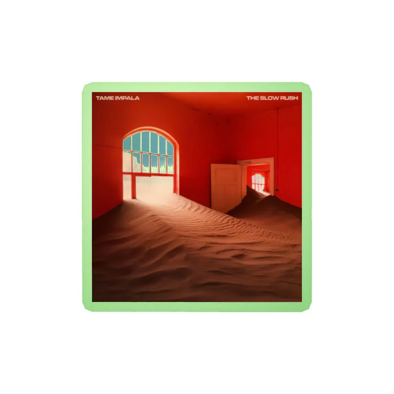 Tame Impala - The Slow Rush Album Cover - Glow in the Dark Vinyl Sticker - Custom Size