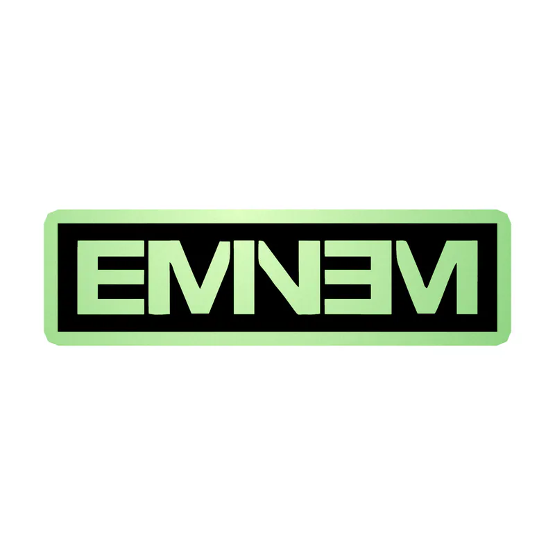 Eminem - Name - Glow in the Dark Vinyl Sticker - Custom Size