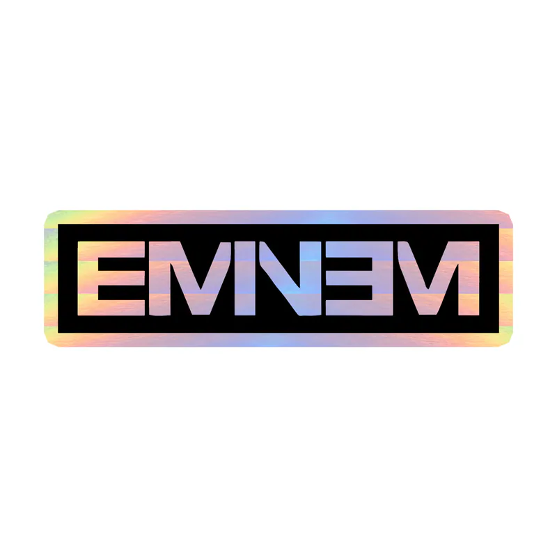 Eminem - Name - Holographic Vinyl Sticker - Custom Size