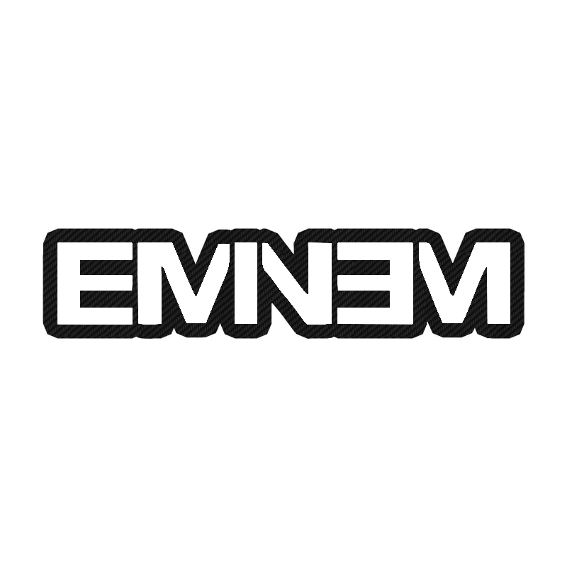 Eminem - Name 2 - Carbon Fiber Vinyl Sticker - Custom Size