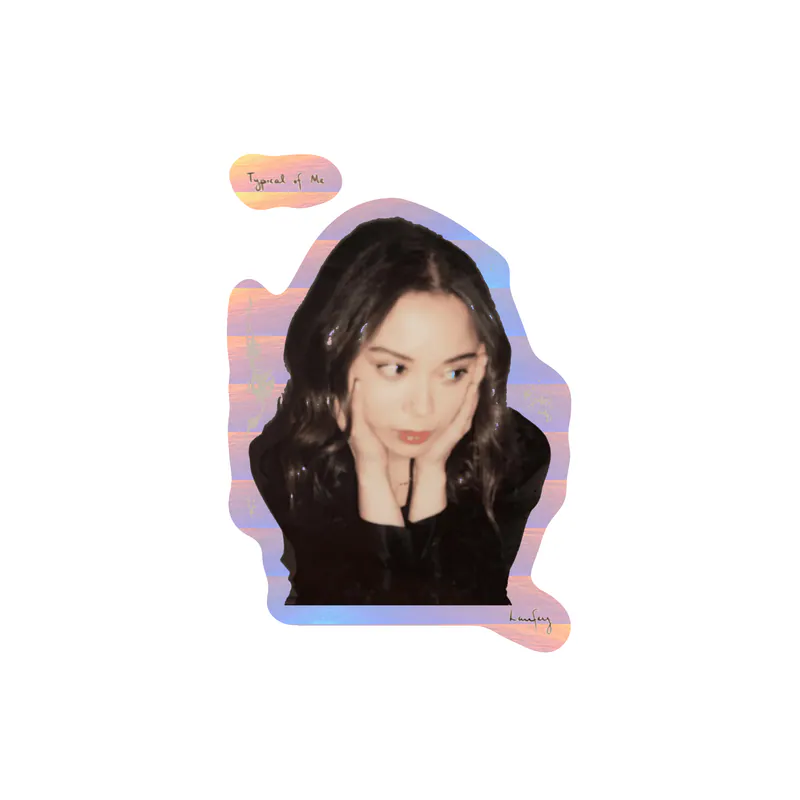 Laufey - Typical Of Me Album Cover - Holographic Vinyl Sticker - Custom Size