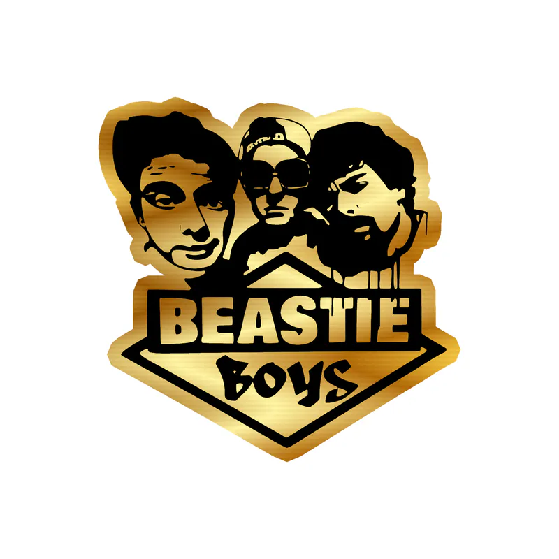 Beastie Boys - Boys With Name - Gold Chrome Vinyl Sticker - Custom Size