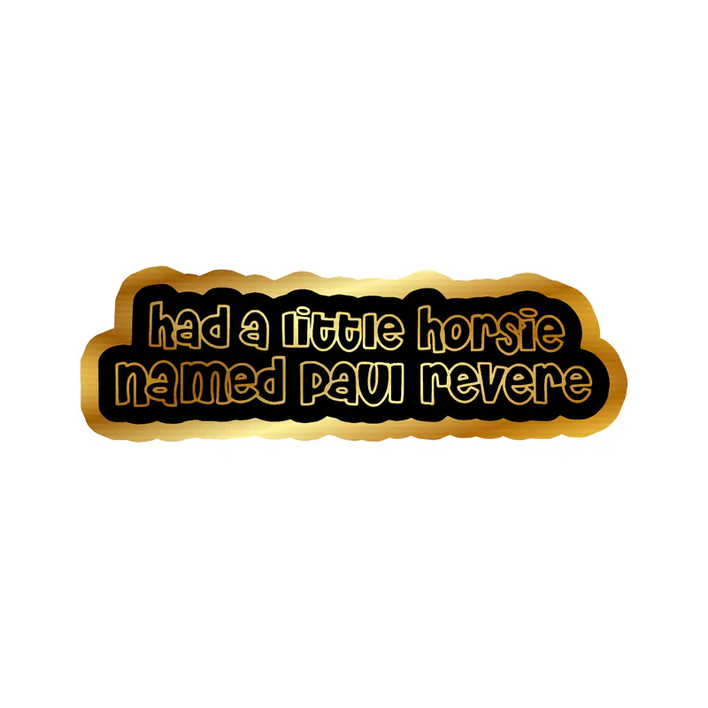 Beastie Boys - Paul Revere - Gold Chrome Vinyl Sticker - Custom Size