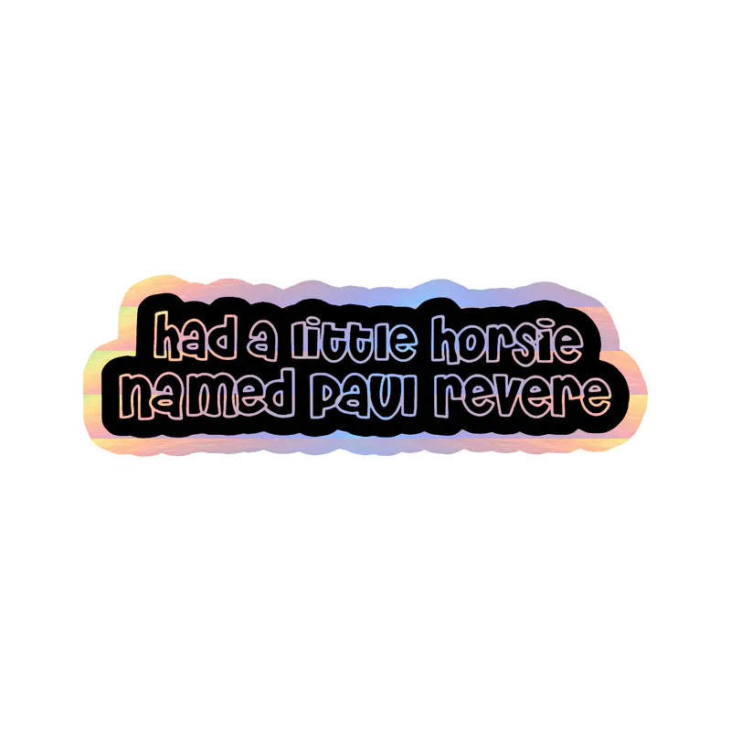 Beastie Boys - Paul Revere - Holographic Vinyl Sticker - Custom Size