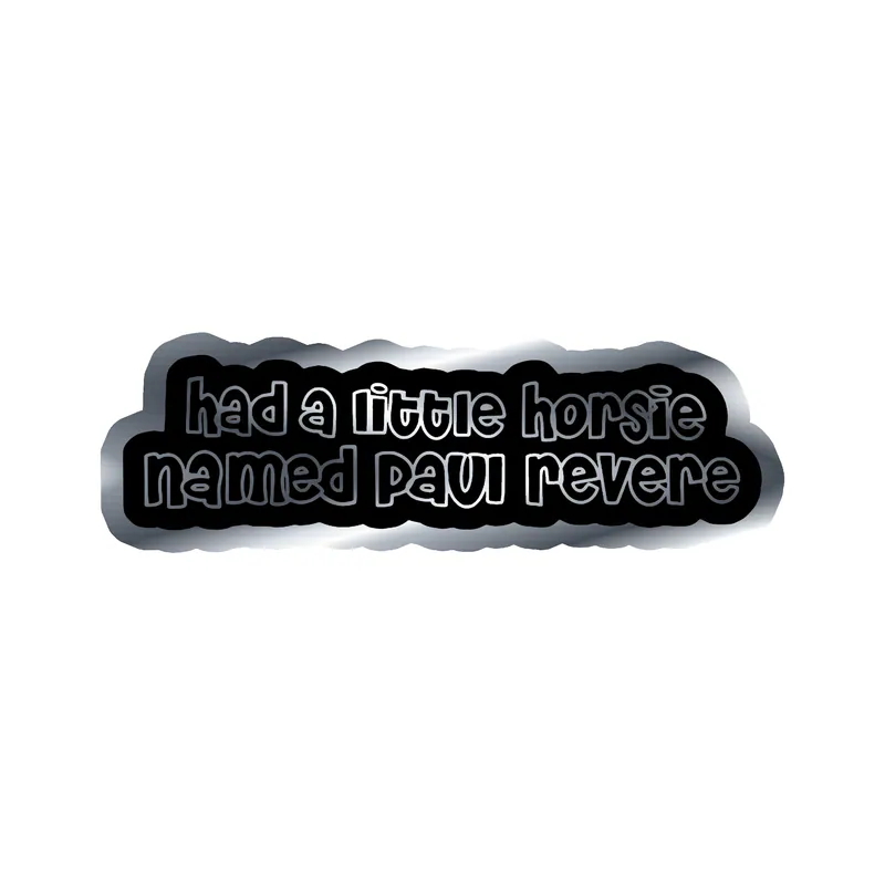Beastie Boys - Paul Revere - Silver Chrome Vinyl Sticker - Custom Size