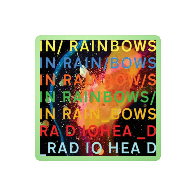 Radiohead - In Rainbows Album Cover - Glow in the Dark Vinyl Sticker - Custom Size